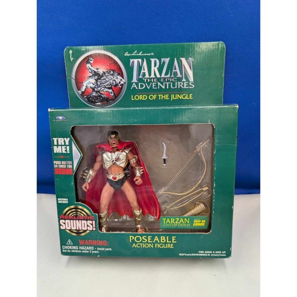 tarzan the epic adventures Trendmasters Poseable Action Figure Snap On Armor